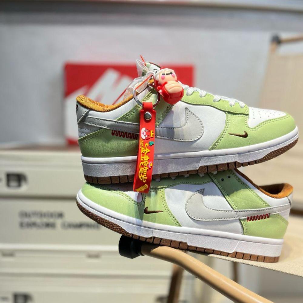 Nike Dunk Low Year of the Snake Light Green and Brown - E