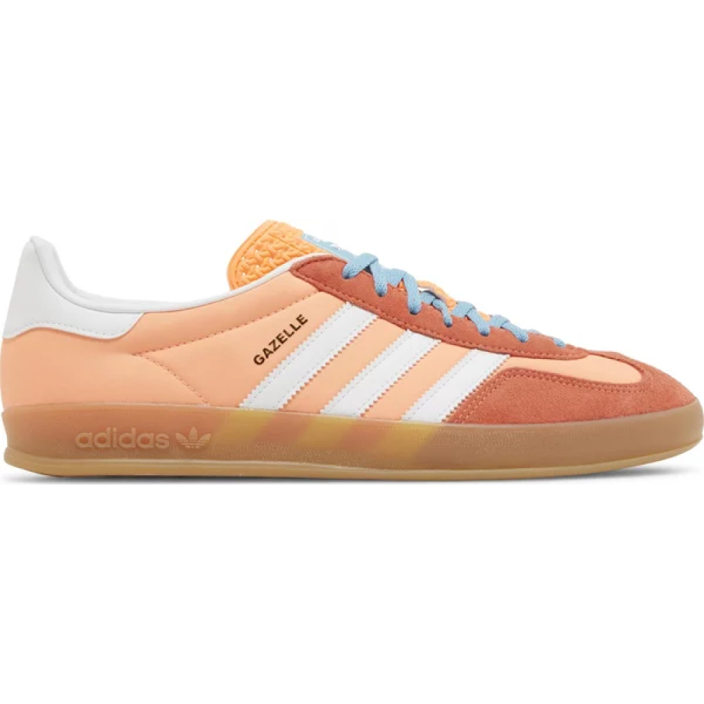 Adidas Gazelle Indoor Shoes Light Orange White - E-SEVEN STORE