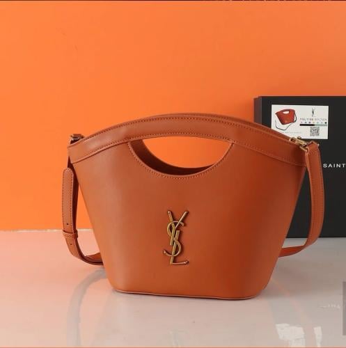 Saint Laurent Celia 20cm Shoulder Bag in Honey Leather - E