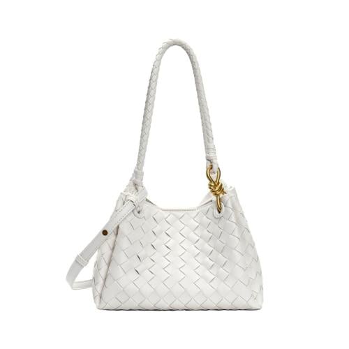 Bottega Veneta Parachute Small Shoulder Bag in White | ESEVEN STORE