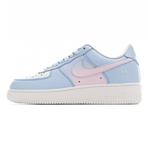 Nike Air Force Women's Sneakers Blue Mauve with Pink E-SEVEN