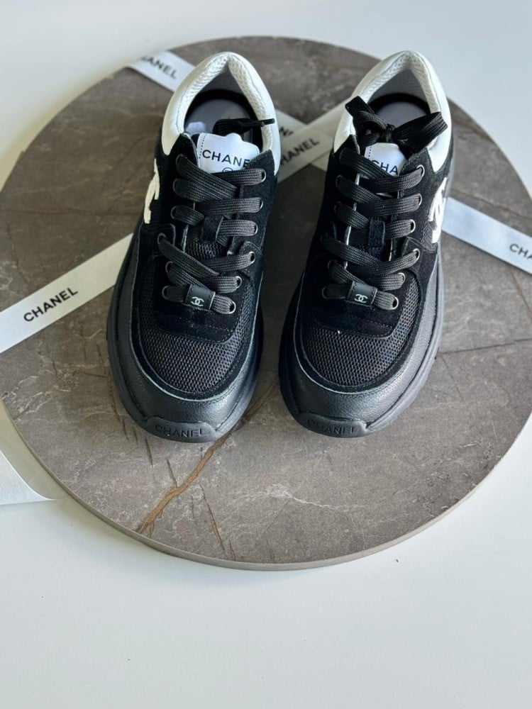 Chanel Women's Black Stylish Sports Sneakers E-SEVEN STORE