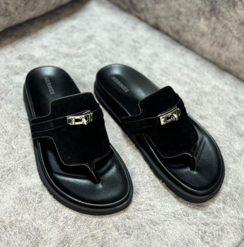 Hermes Jackie 50 Women's Leather Comfort Heel Sandal with