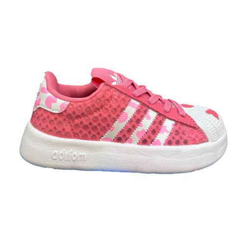 Adidas Girls' Adivom x Disney Mesh Sneaker in Pink - E-SEVEN STORE
