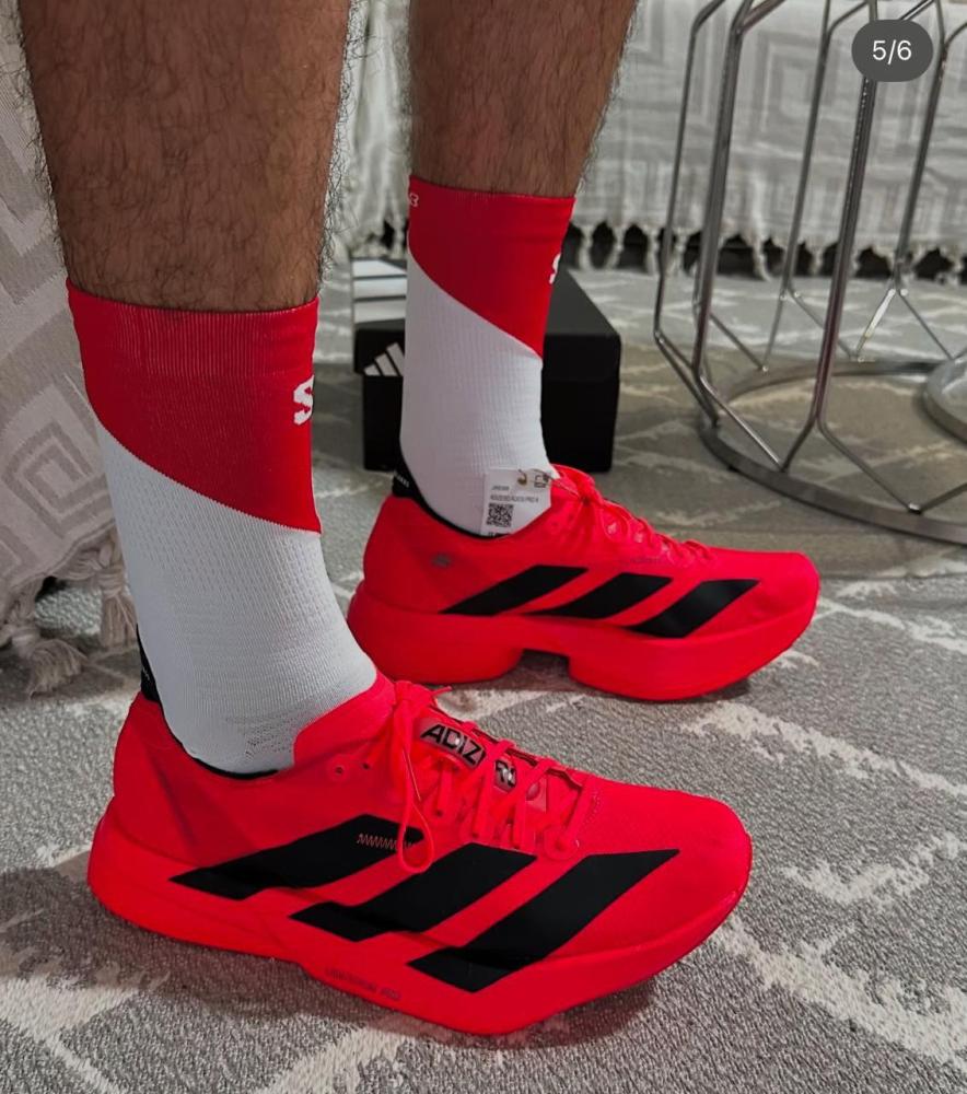 Adidas Adzero Adios Pro 4 Sneakers Red and Black - E-SEVEN STORE