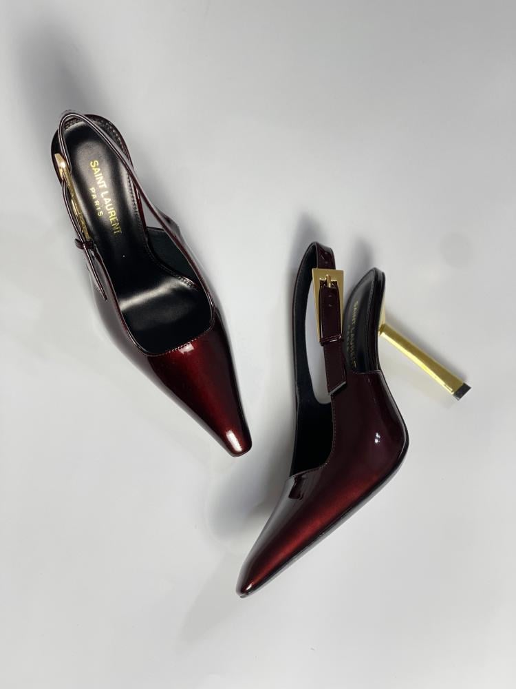 シューズ・サンダルその他 SAINT LAURENT Woman Pumps Burgundy 8136871TV00 6117 Saint Laurent Costume Pump in Vintage Bordeaux | FWRD