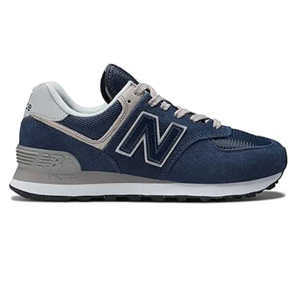 New Balance 574 Suede Sneaker in Navy and Grey