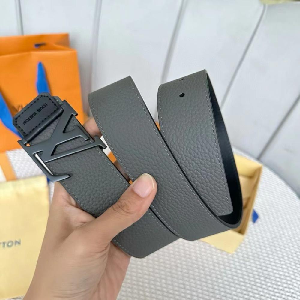 louis vuitton belt gray