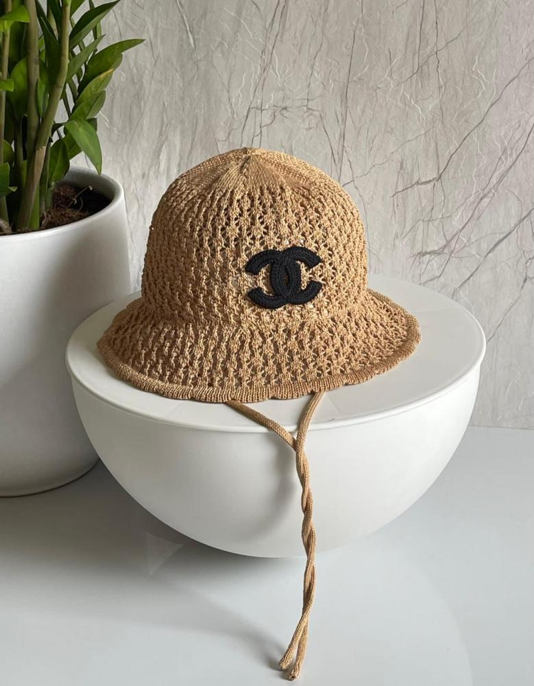 Women's Chanel Crochet Hat in Caramel Brown - E-SEVEN STORE