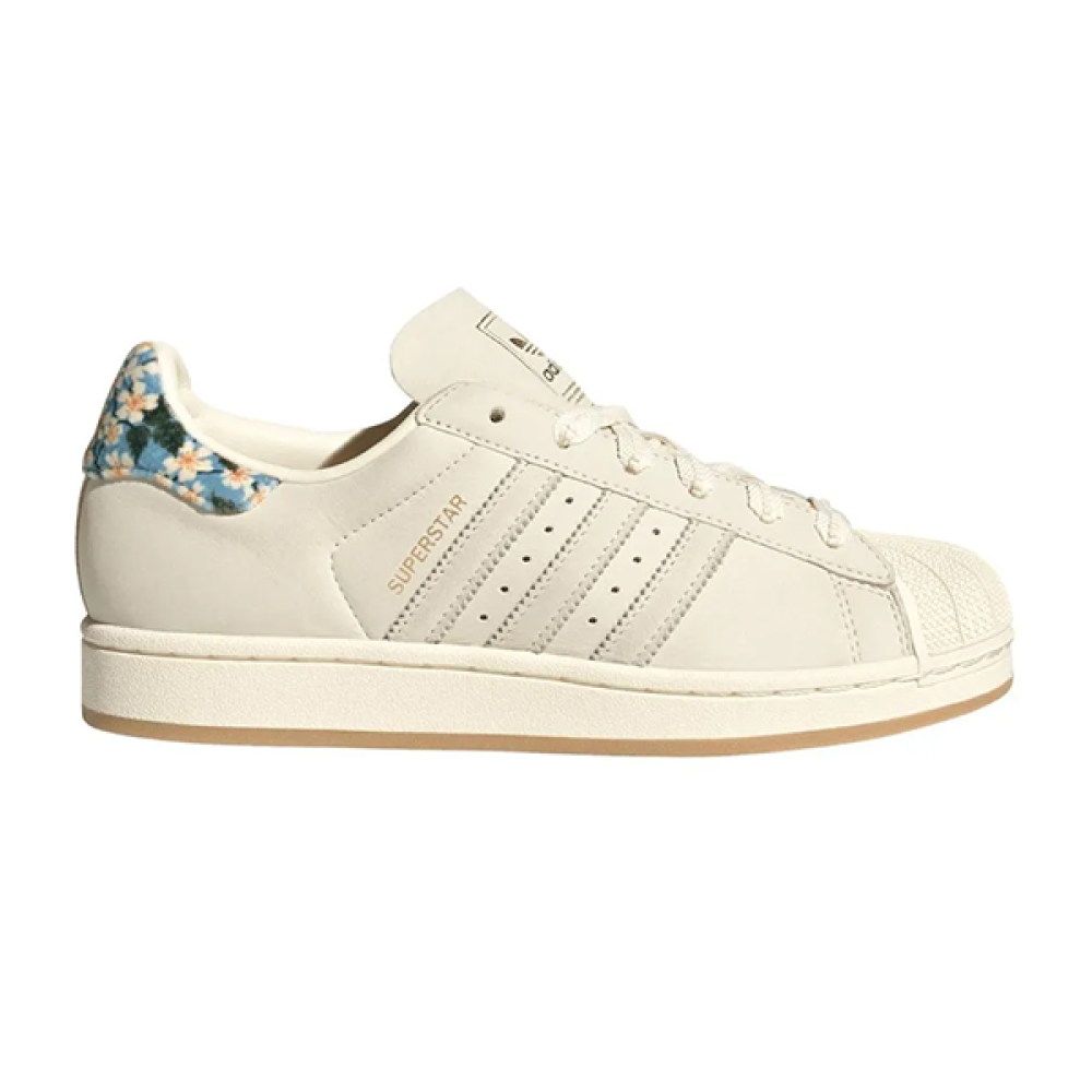 Adidas Superstar Ivory Floral Print Sneakers