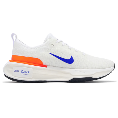 Nike Invincible Zoom X White Orange Navy Logo Running Sneaker - E