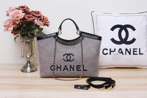 ディオール Women's Canvas Tote Bag in Two Sizes, Beige - E-SEVEN STORE