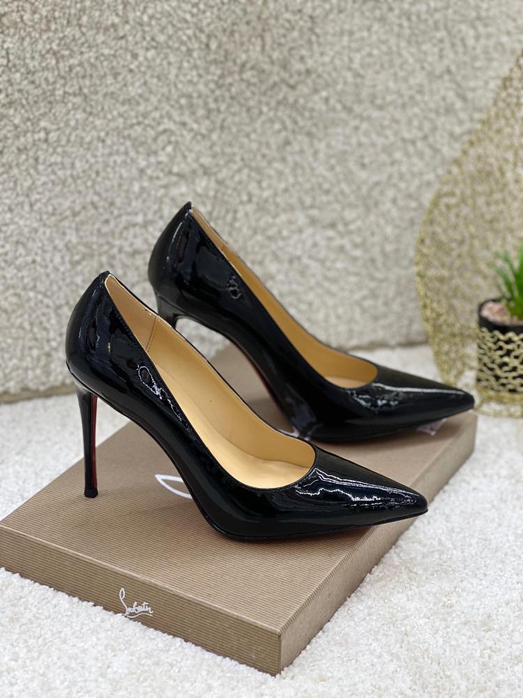 Christian Louboutin 黒 エナメル ハイヒール40 Miss Z - 80 mm Pumps - Patent calf leather - Black - Women