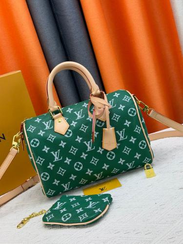 Louis Vuitton Cousin Bag in Dark Green Monogram with Gold Chain