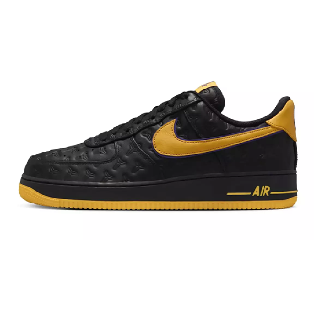 Nike Air Force 1 Low Monogram Sneakers Black Yellow