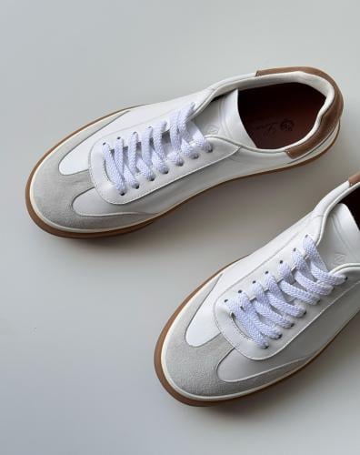 Brunello Cucinelli Men's White Sneakers - E-SEVEN STORE