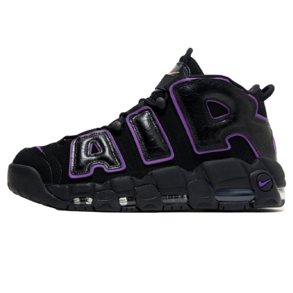 ☆セール☆大人OK! Nike Air More Uptempo Black/Purple Unisex Nike Air More Uptempo Shoes Black Purple - E-SEVEN STORE