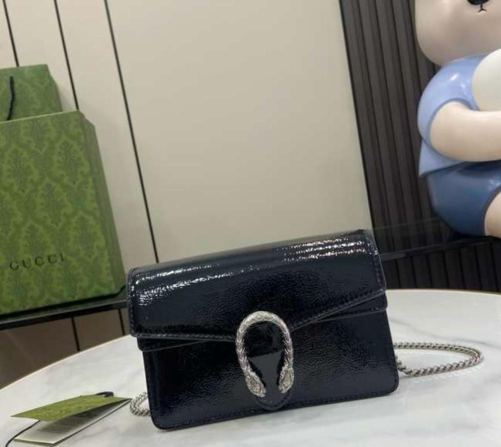 VIP【関税送料無料】希少 GUCCI DIONYSUS PATENT LEATHER BAG GUCCI Dionysus embellished patent-leather shoulder bag | NET