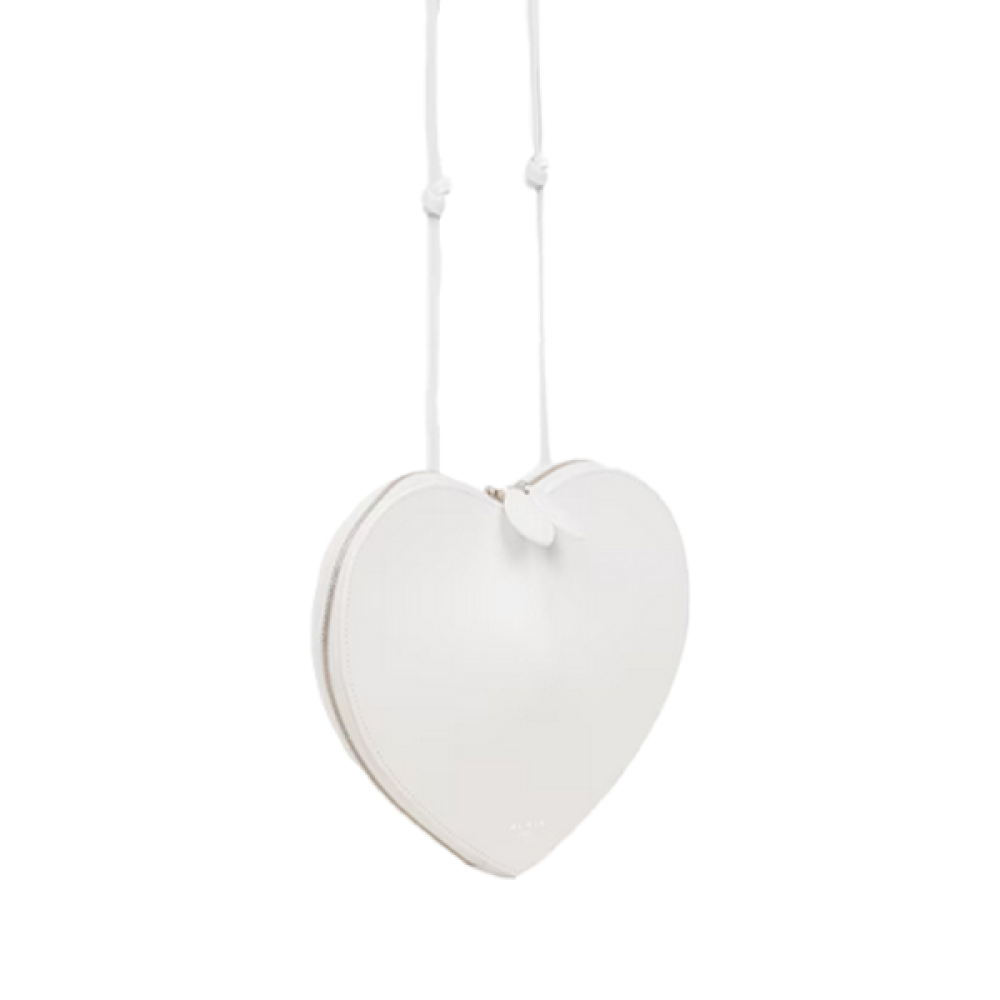 Alia Women's Bag in Heart Shape, Modern White