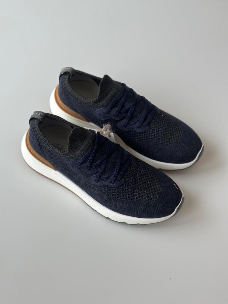 Cuccinelli Men's Woven Sneakers in Navy