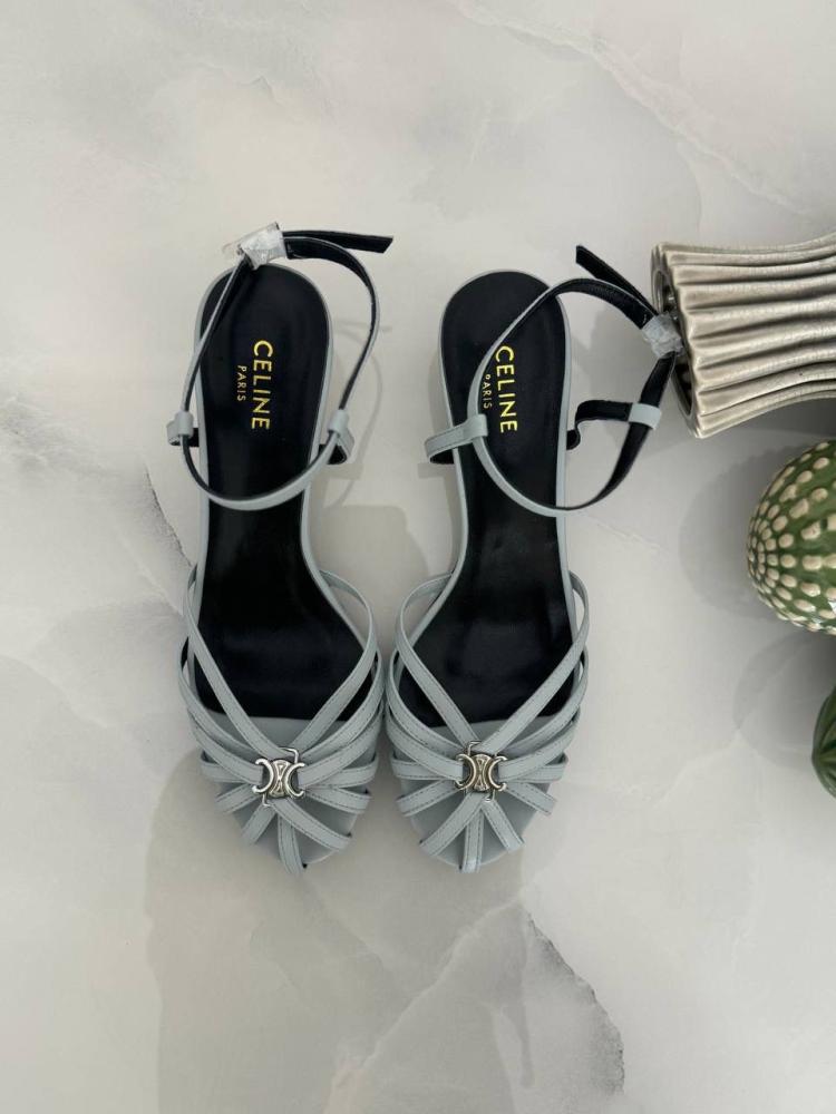 Celine Women's Low Heel Sandal in Elegant Grey - E-SEVEN STORE