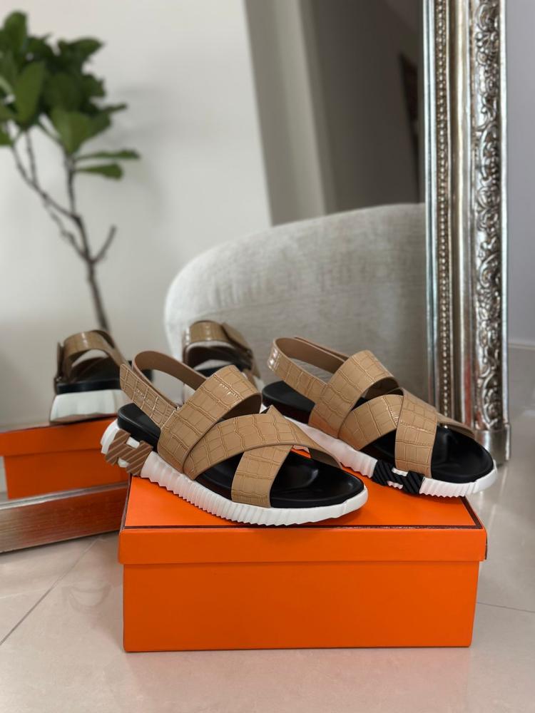 メンズ*HERMES*Electric レザーサンダル カーフスキン スエード HERMES - 美品 エルメス HERMES サンダル エレクトリック