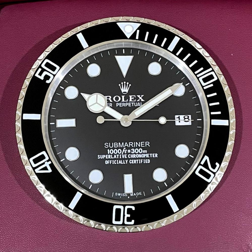 Luxury black Rolex Submariner home watch