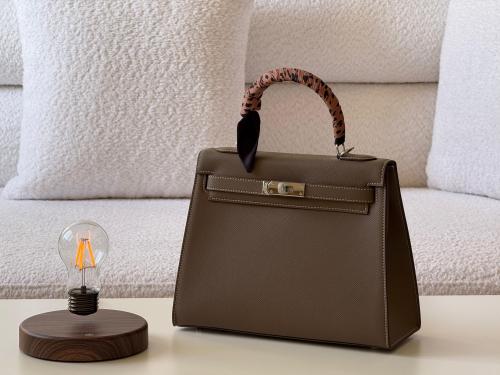 Hermes Kelly 28cm Women's Handbag, Chocolate Brown - E-SEVEN