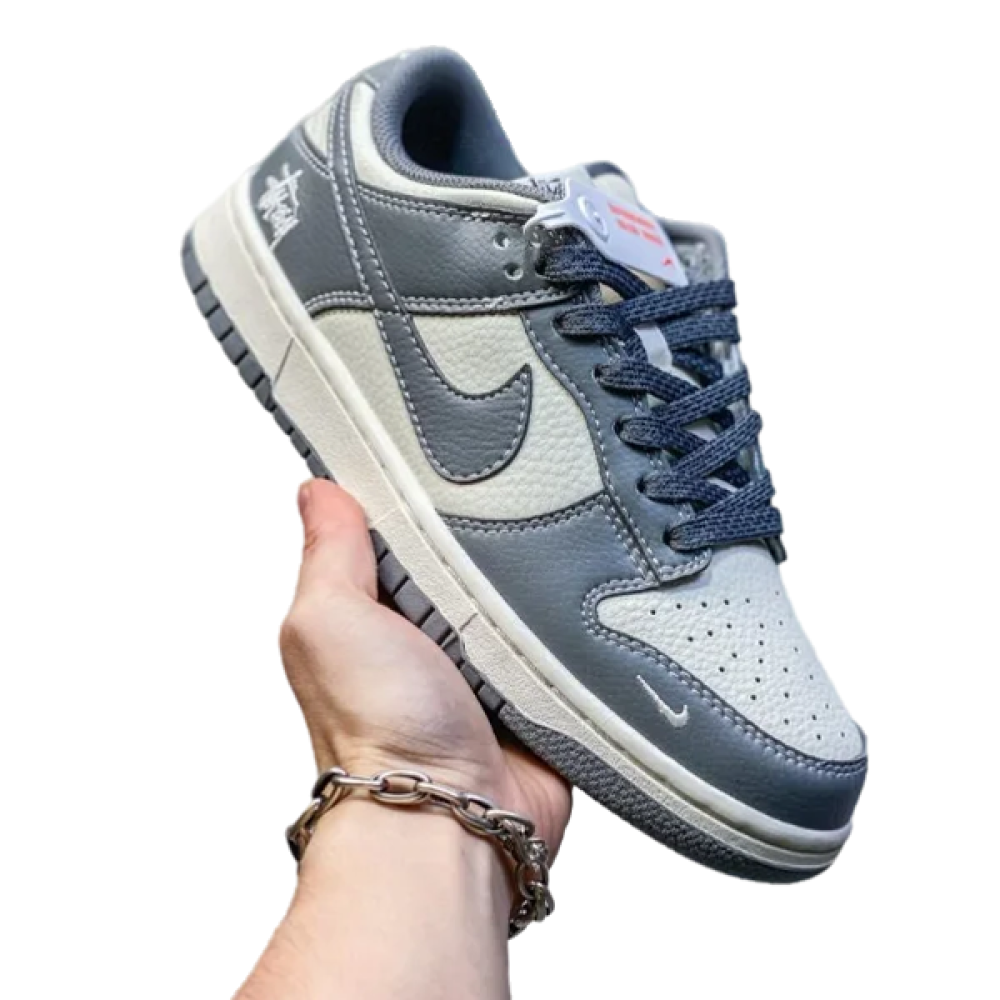 Nike Dunk Low Shoes, Grey and White, Unisex