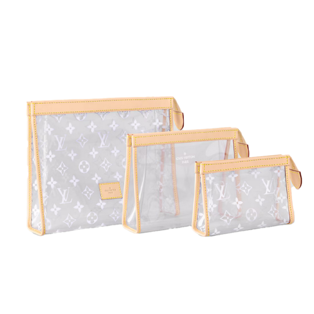 Louis Vuitton ロゴ入り収納袋 10枚セット Louis Vuitton Women's Fashionable Transparent Logo Pouch - E-SEVEN
