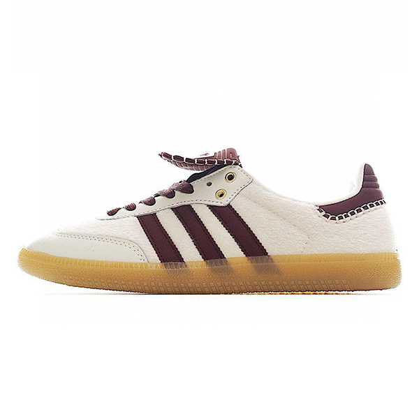 Adidas Samba Unisex Sneakers, Beige with Burgundy