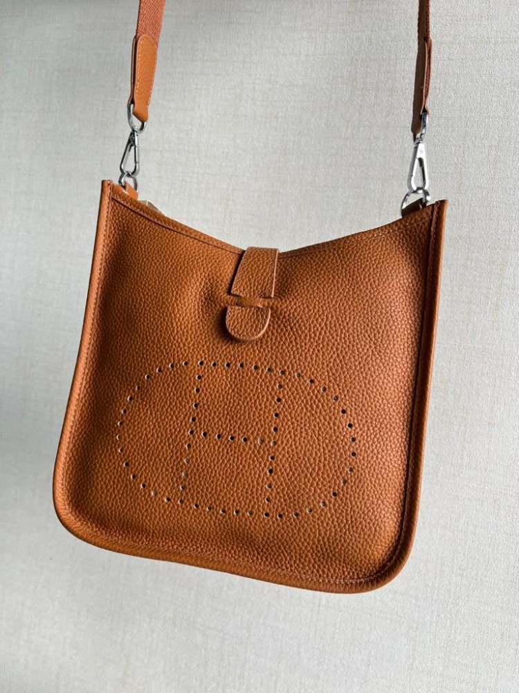 حقيبة هيرميس راقية لون عسلي أنيق