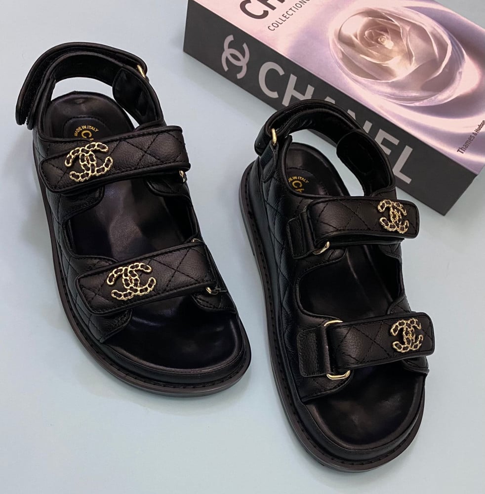 Black Chanel sandals - E-SEVEN STORE