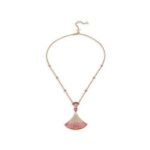 bvlgari divas' dream rose gold & multi-stone penda...