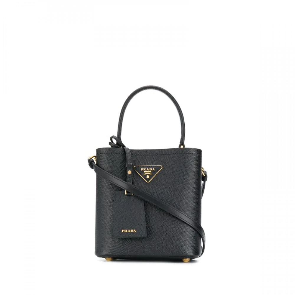 Buy Prada Black Small Prada Panier Bag in Saffiano Leather for WOMEN in  Saudi