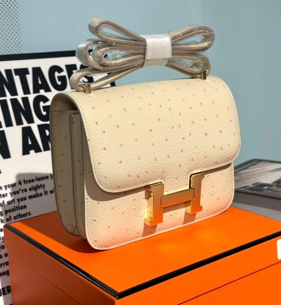 Hermes Constance Women's Mini Flap Bag in Elegant White