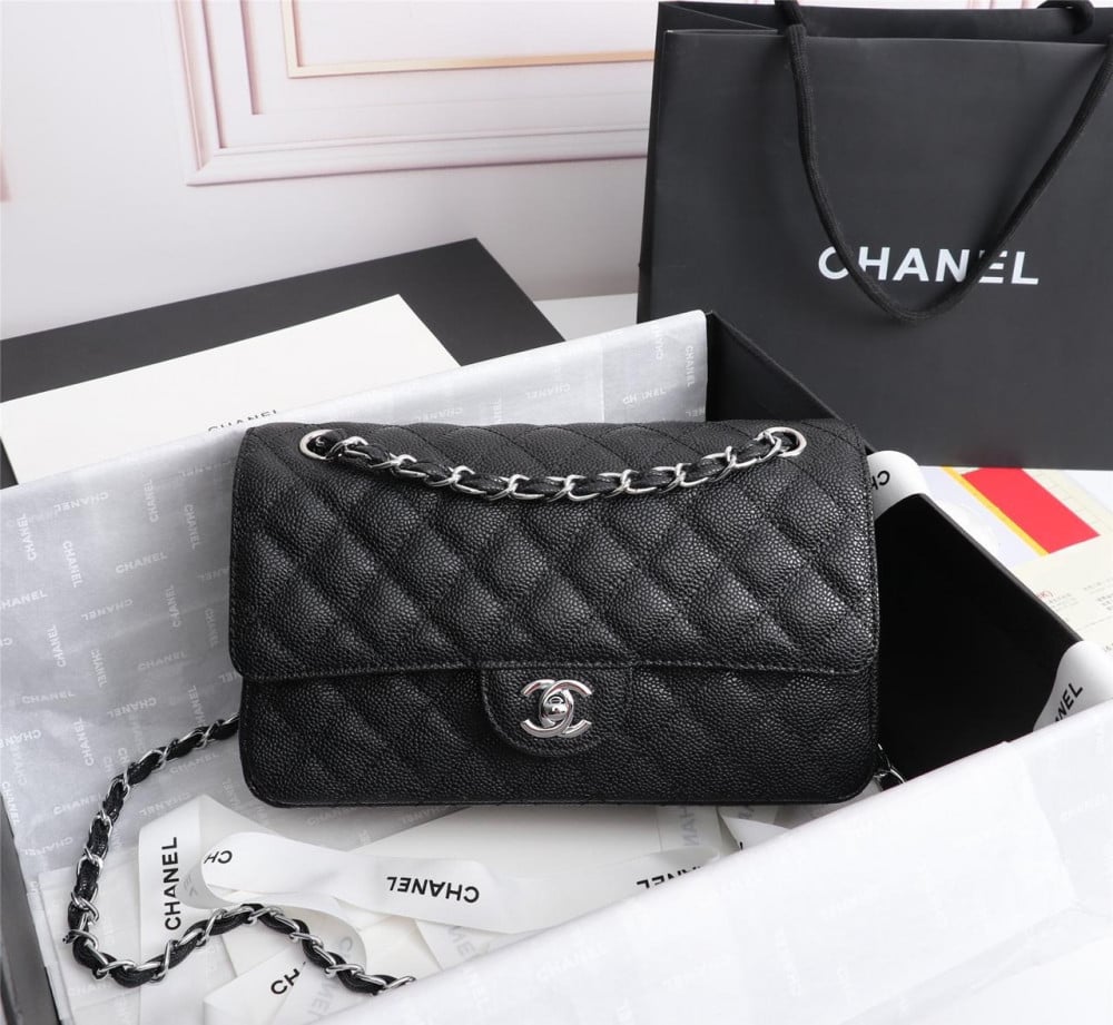 Chanel classic 2025 handbag silver