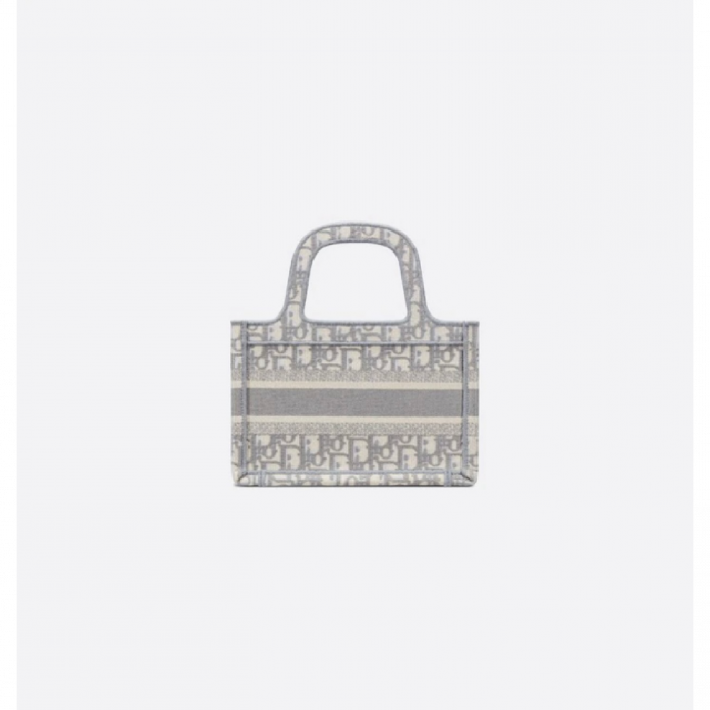 Dior mini book tote grey hot sale