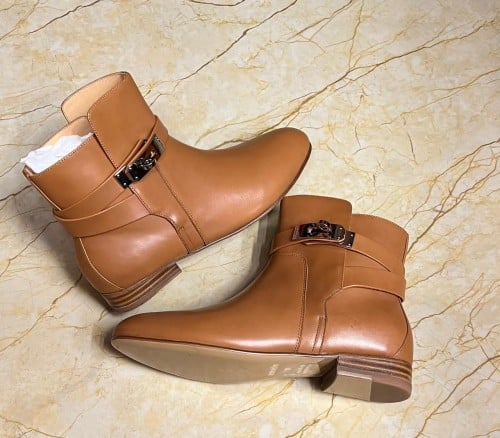Hermes Women's Winter Boot in Light Brown E-SEVEN STORE
