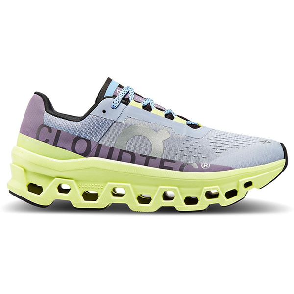 On Running Cloud Monster Purple Light Yellow Shoes