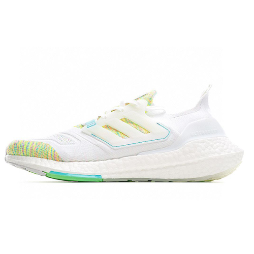 Adidas Men's Ultraboost Shoes, White Light Green E-SEVEN STORE