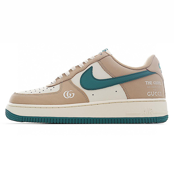 Gucci x Nike Air Force 1 Beige with Green Sneaker