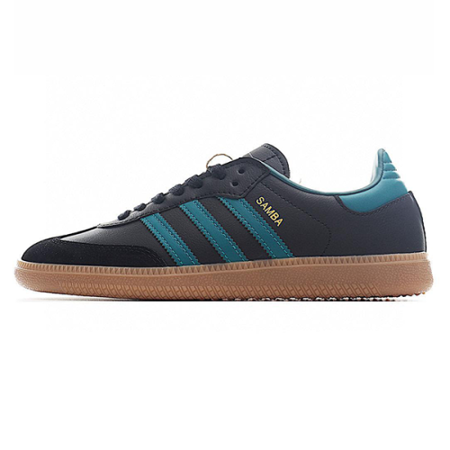 Adidas Samba Men's Sport Sneakers, Black with Green - E-SEVEN STORE