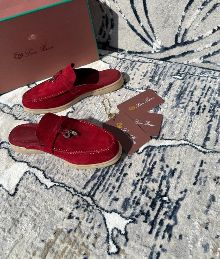 L'Orbiana Owen Walk VIP Quality Suede Flip Flop Red