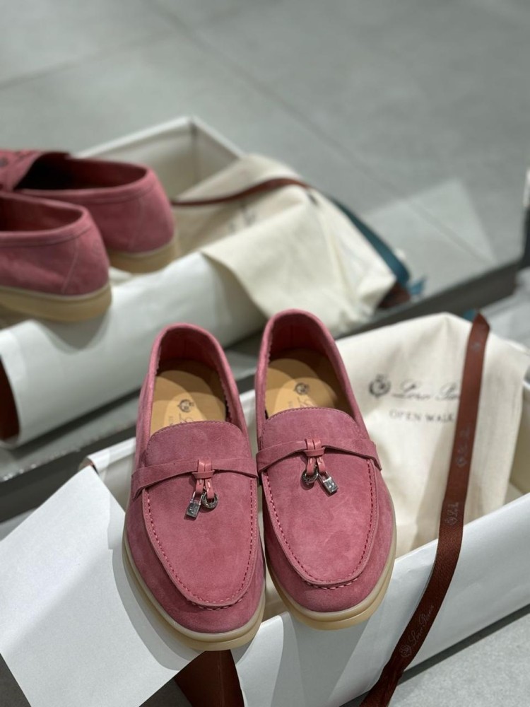 L'Orbiana women's suede shoes, dusty pink E-SEVEN STORE