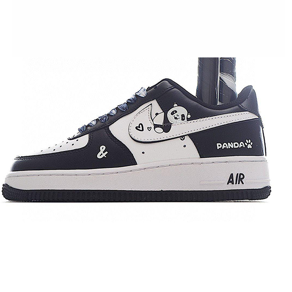 Panda Nike Air Force 1 Panda Unisex Shoes - Black & White - E