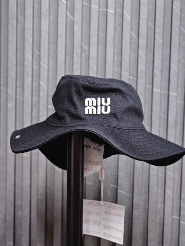 オーダー Miu Miu Summer Hat for Women, Black, Luxury, Top Quality - E