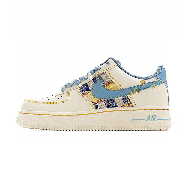 blue and yellow high top air force ones