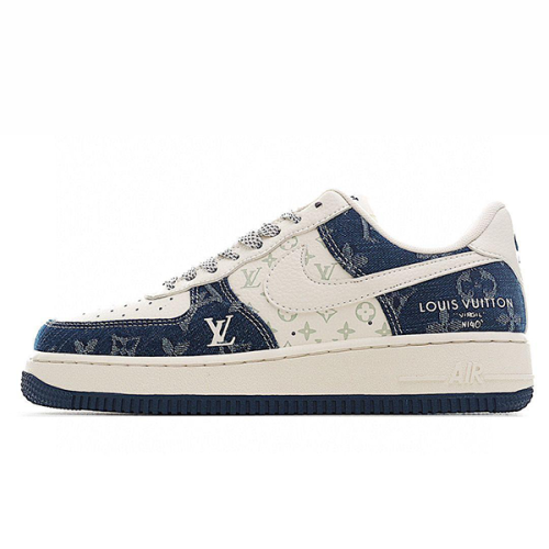 Louis Vuitton x Nike Air Force Denim with White Women's Sneaker