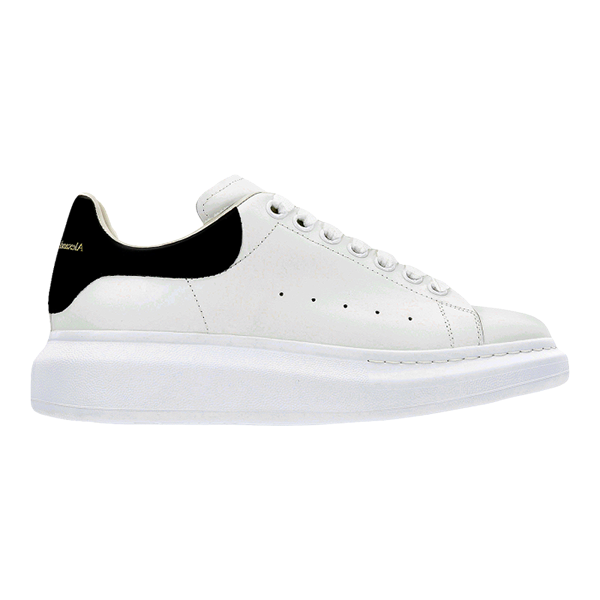 Alexander McQueen Unisex Sport Sneakers White with Black Velvet